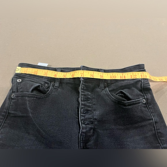 American Eagle highest rise flare button fly next level stretch black 6 - Picture 6 of 9